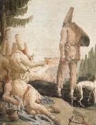 TIEPOLO, Giovanni Domenico Pulcinelle on Vacation oil painting on canvas